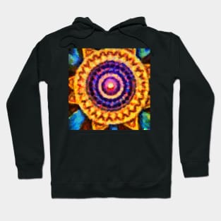 Colourful Mandala design Impressionist painting Hoodie